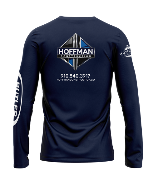 Hoffman Construction Navy L/S T-shirt