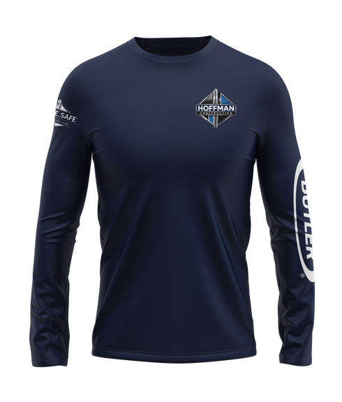 Hoffman Construction Navy L/S T-shirt
