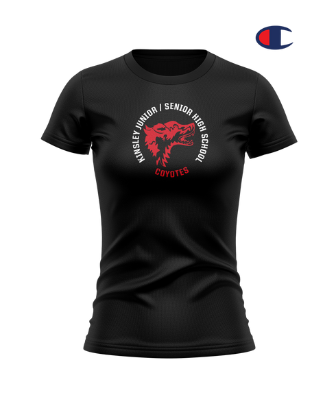 Kinsley Coyotes JR / SR HS S/S Ladies Tri-Blend T-shirt