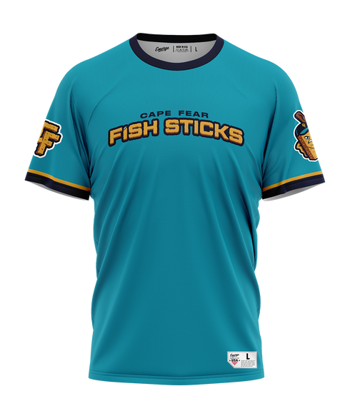 Cape Fear Fish Sticks Wave Blue Jersey