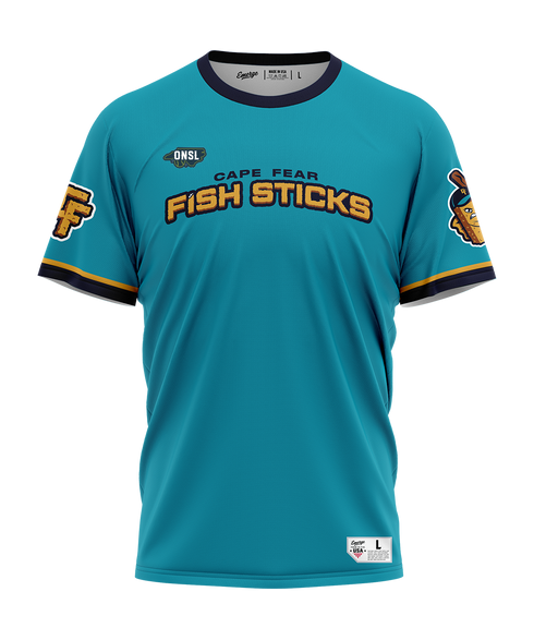 Cape Fear Fish Sticks Wave Blue Jersey