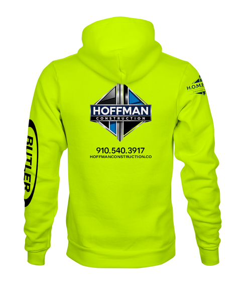 Hoffman Construction Safety Green Hoodie