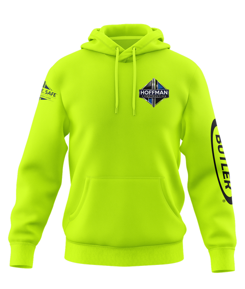 Hoffman Construction Safety Green Hoodie