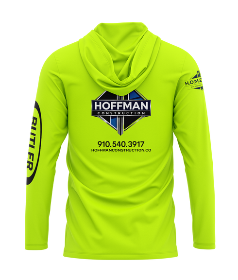 Hoffman Construction Safety Green Lightweight Hoodie