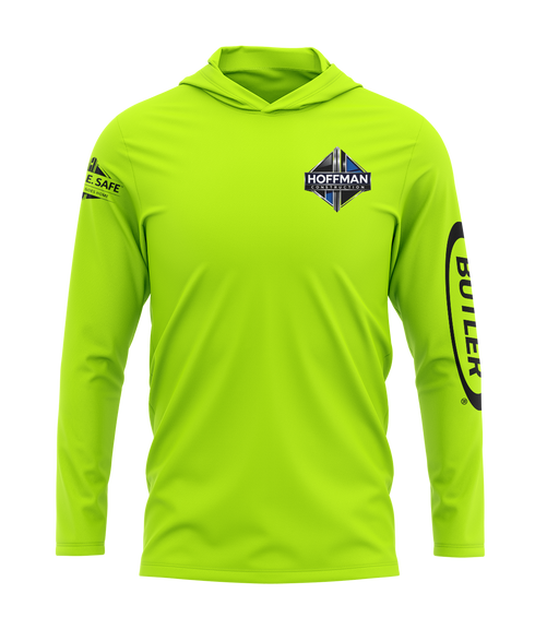 Hoffman Construction Safety Green Lightweight Hoodie