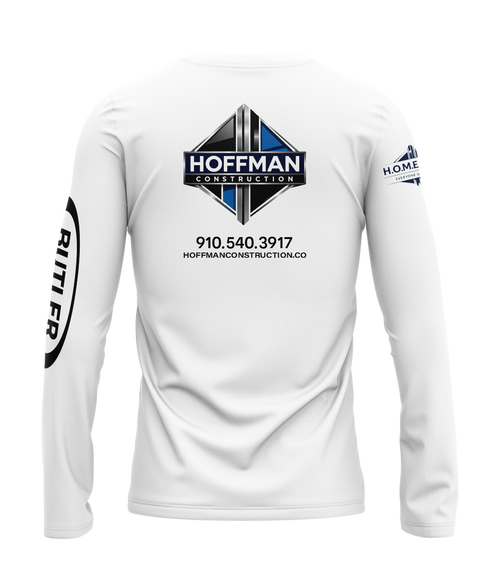 Hoffman Construction White L/S T-shirt