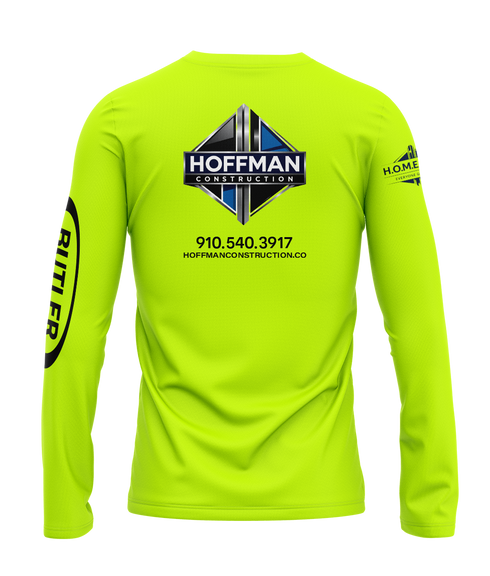 Hoffman Construction Safety Green L/S T-shirt