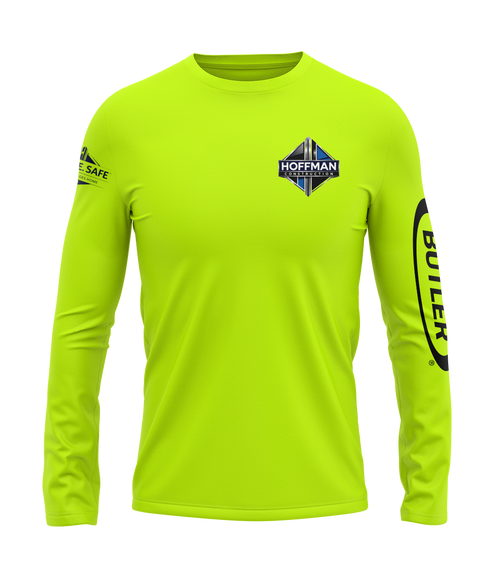 Hoffman Construction Safety Green L/S T-shirt