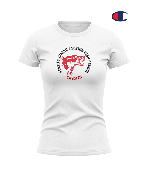 Kinsley Coyotes JR / SR HS S/S Ladies Tri-Blend T-shirt