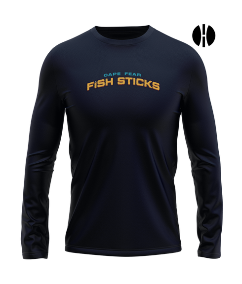 Cape Fear Fish Sticks Word Mark L/S Performance T-shirt