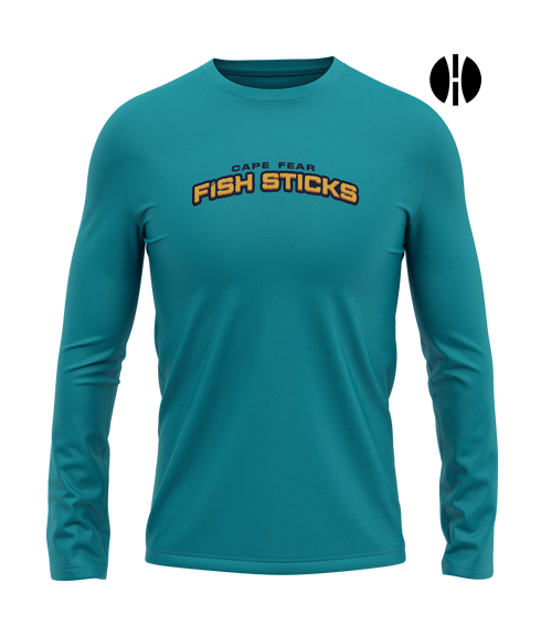 Cape Fear Fish Sticks Word Mark L/S Performance T-shirt