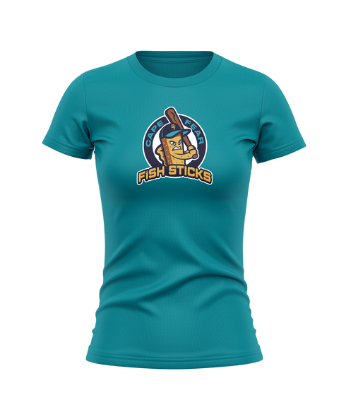 Cape Fear Fish Sticks Ladies Performance Crew Neck T-shirt
