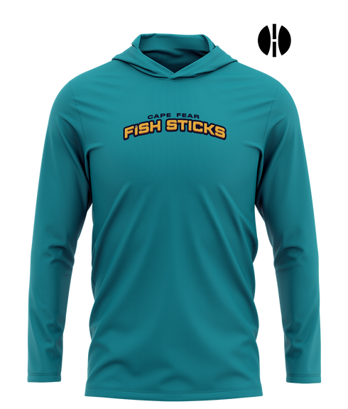 Cape Fear Fish Sticks Word Mark Lightweight Hoodie