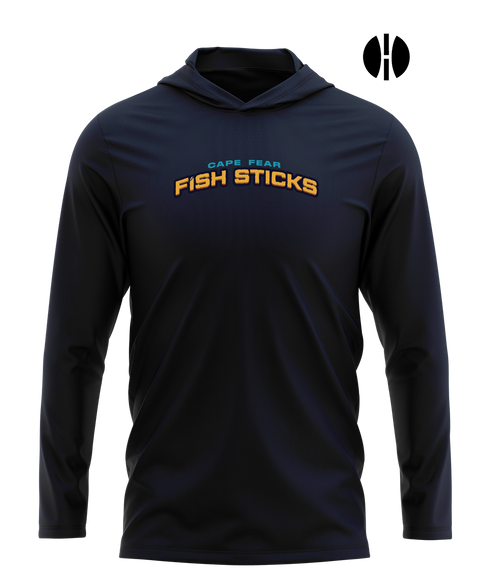 Cape Fear Fish Sticks Word Mark Lightweight Hoodie