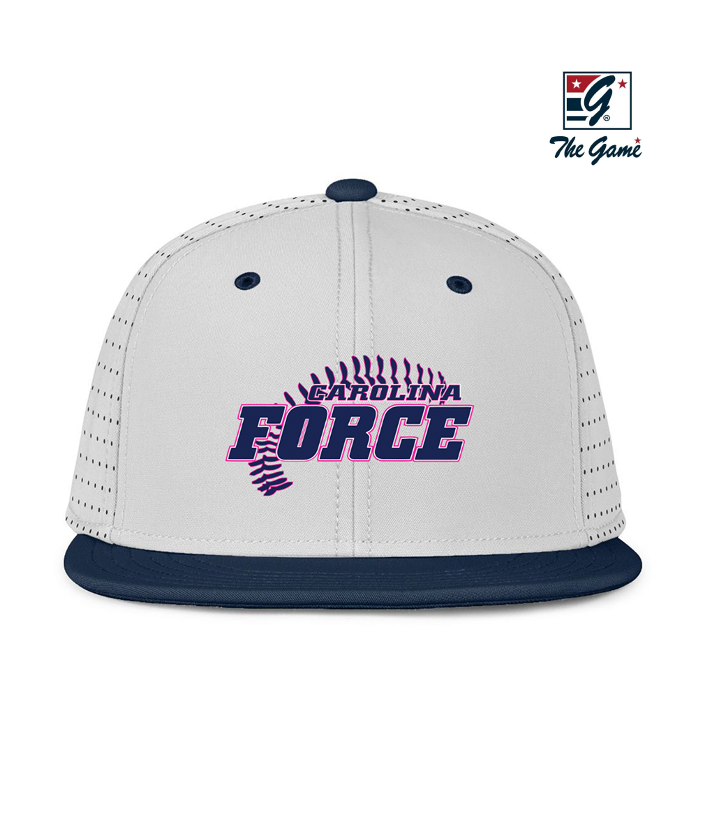 Carolina Force White / Navy Perforated Game Changer Hat Emerge Apparel